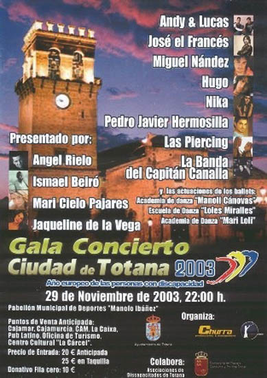 Concejalía servicios al ciudadano informa de que se han vendido casi 2.000 entradas de la gala-concierto del discapacitado “ciudad de Totana”, Foto 1