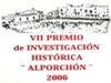 LA CONCEJAL DE CULTURA DA A CONOCER LAS BASES DEL VII PREMIO DE INVESTIGACIN HISTRICA ALPORCHN, DOTADO CON 2.704 EUROS   
