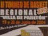 II TORNEO DE BSKET REGIONAL VILLA DE PARETN SE CELEBRAR LOS DAS 19 Y 20 DE JUNIO