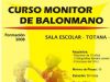 ORGANIZAN UN CURSO DE MONITOR DE BALONMANO QUE SE DESARROLLAR DEL 9 AL 31 DE MAYO EN LA SALA ESCOLAR DE L ALOCALIDAD