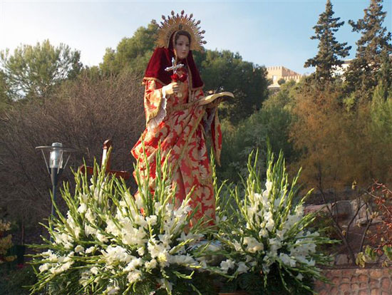 Carretera de La Santa estará cortada al tráfico cuatro horas por la romería de subida de la patrona de Totana, Foto 1