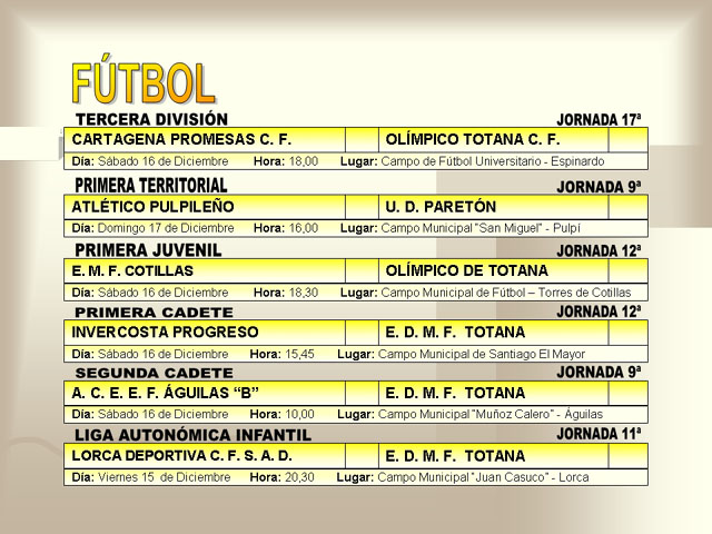 AGENDA DEPORTIVA (14/12/2006) - 2