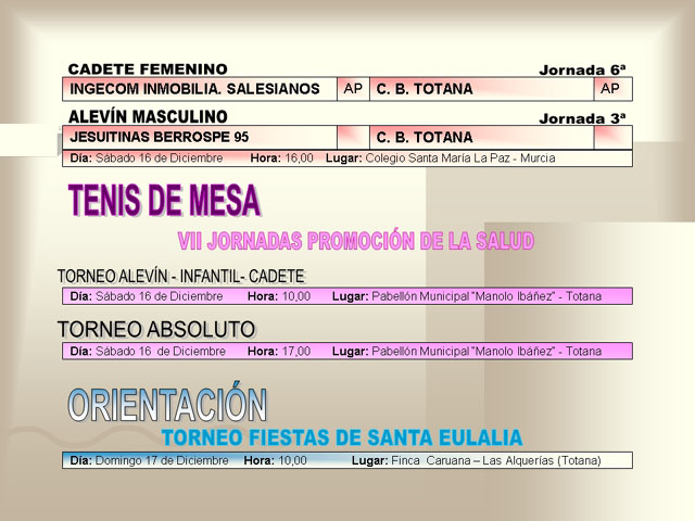 AGENDA DEPORTIVA (14/12/2006) - 7