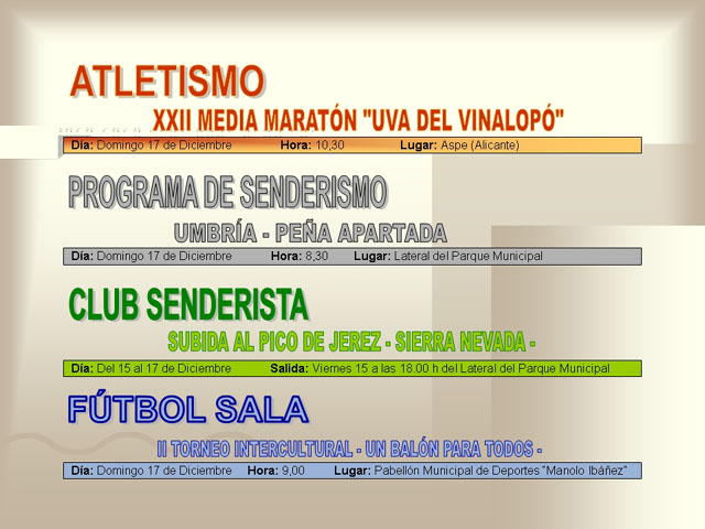 AGENDA DEPORTIVA (14/12/2006) - 8