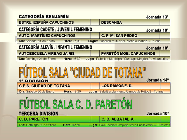 AGENDA DEPORTIVA (19/01/2007) - 4