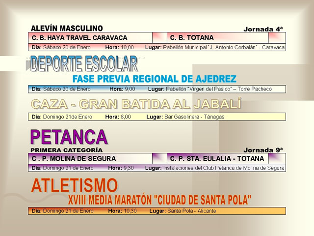 AGENDA DEPORTIVA (19/01/2007) - 6