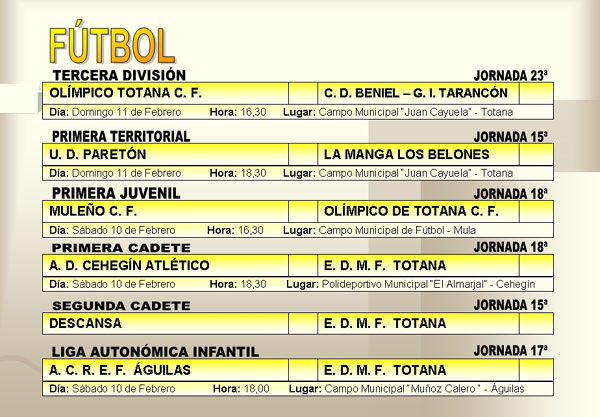 AGENDA DEPORTIVA (09/02/2007) - 1