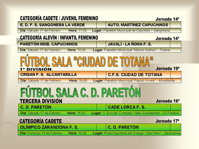 AGENDA DEPORTIVA (16/02/2007) - 4