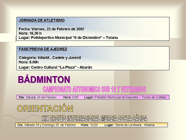 AGENDA DEPORTIVA (23/02/2007) - 6