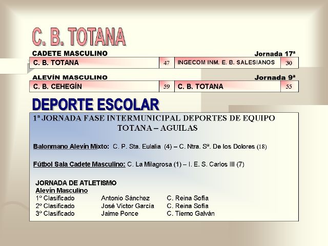 RESULTADOS DEPORTIVOS (26/02/2007) - 4 RESULTADOS DEPORTIVOS (26/02/2007) - 4
