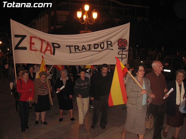 EL PP DE TOTANA CONSIDERA QUE ZAPATERO PASARÁ A LA HISTORIA COMO EL PRESIDENTE QUE HUMILLÓ A LAS VÍCTIMAS DEL TERRORISMO Y CHANTAJEÓ AL ESTADO DE DERECHO - 42