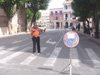 El centro del casco urbano se despejó de coches El centro del casco urbano se despejó de coches