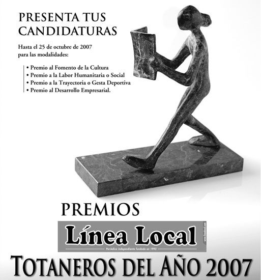 Lnea Local convoca un ao ms los Premios Totaneros del Ao, que se entregarn el prximo 23 de noviembre, Foto 1