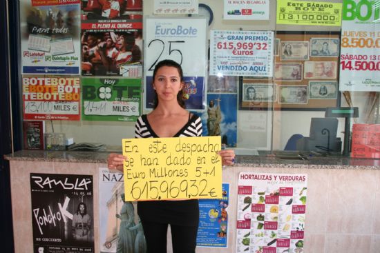 El segundo premio del Euromilln toc en Totana, Foto 1